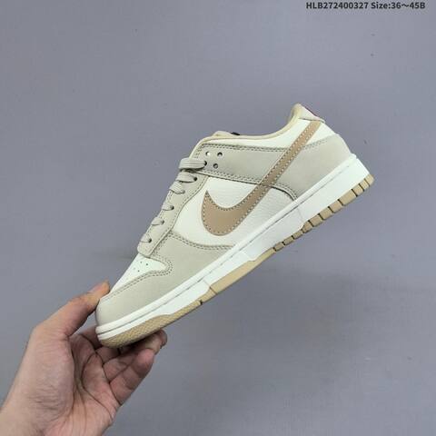 Nike Dunk Low Beige White Red Khaki EU 36-45 Skate Shoe - Unisex (BS-61106)