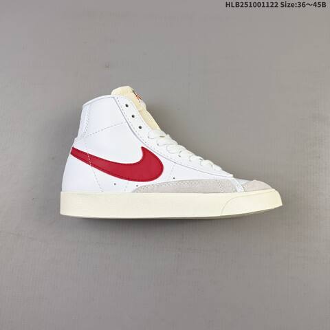 Nike Blazer Mid 77 White Red Cream Grey EU 36-45 Skate Shoe - Unisex (BS-63247)