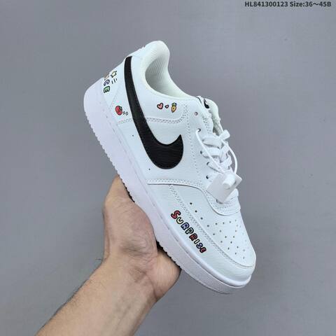 Nike Court Vision 1 Low White Black Multicolor EU 36-45 Skate Shoe - Unisex (BS-61812)