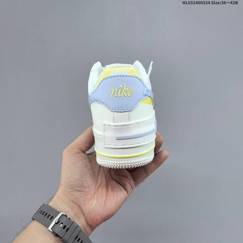 Nike Air Force 1 Shadow Off White Light Blue Yellow EU 36-42 Sneaker - Unisex (BS-60169)