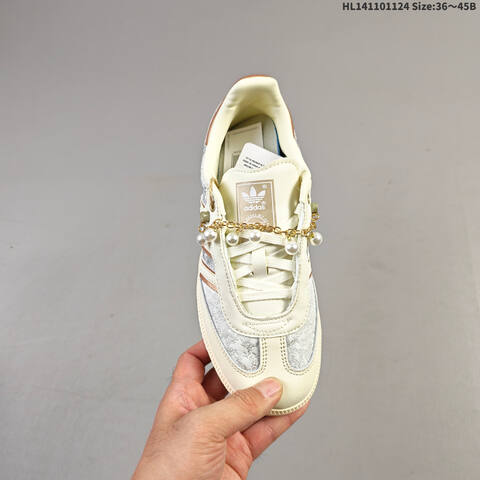 Adidas Samba Vegan OG SPD JR0035 Cream White Silver Rose Gold EU 36-45 Skate Shoe - Unisex (BS-65498)