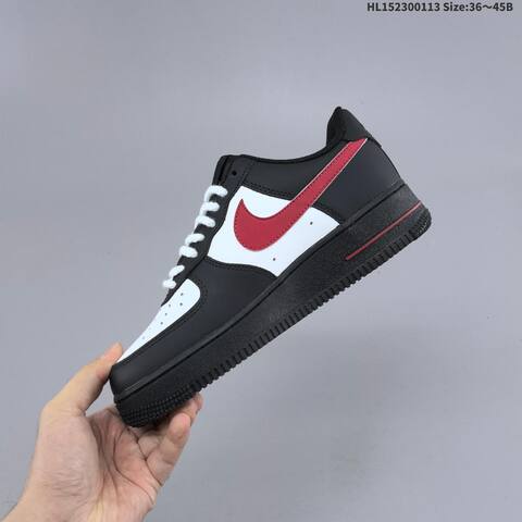 Nike Air Force 1 Low 07 Black White Red EU 36-45 Sneaker - Unisex (BS-62013)