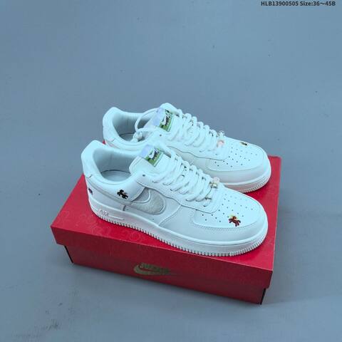 Nike Air Force 1 07 Off White White Black Red EU 36 45 Sneaker EU 36-45 - Unisex (BS-60497)