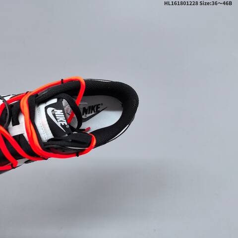 Nike SB Dunk Low Pro Custom Black White Bright Orange EU 36-46 Skate Shoe - Unisex (BS-62376)