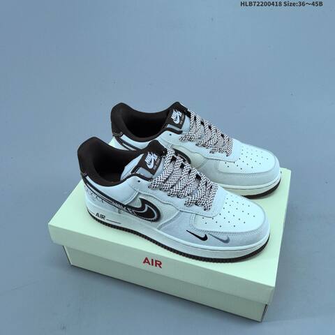 Nike Air Force 1 07 LV8 SS1979-023 Off White Dark Brown Burgundy EU 36-45 Sneaker - Unisex (BS-60661)
