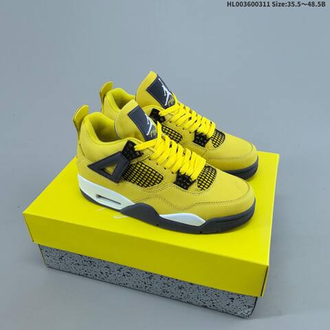 Air Jordan 4 Retro Tour Yellow AIR JORDAN 4 Aj4 Lifestyle (BS-66566)