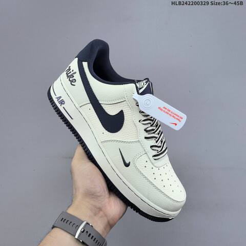 Nike Air Force 1 07 Low Sail Navy Blue White EU 36-45 Sneaker - Unisex (BS-61048)