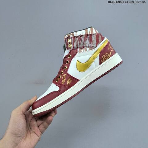 A Air Jordan 1 Mid Hemp Sail AIR JORDAN 1 Aj1 Lifestyle (BS-66550)