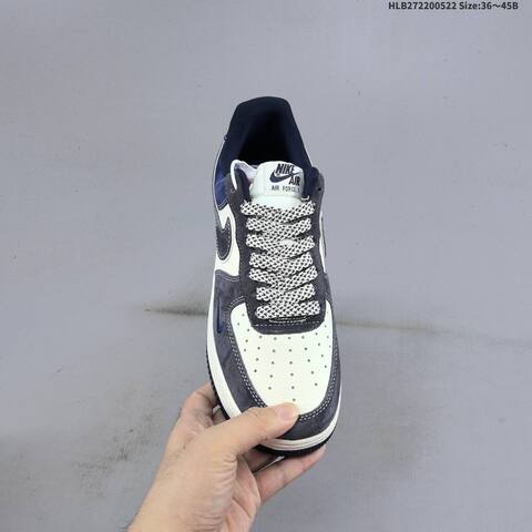 Nike Air Force 1 07 LV8 Navy Blue Off White Dark Gray EU 36-45 Sneaker - Unisex (BS-60229)