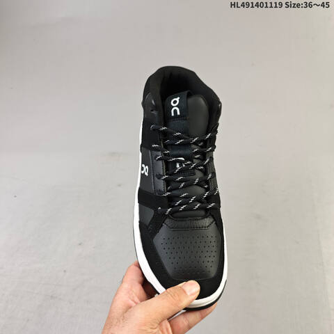 On THE ROGER Clubhouse Mid Black White EU 36-45 Sneaker Casual Sneakers - Unisex (BS-69802)