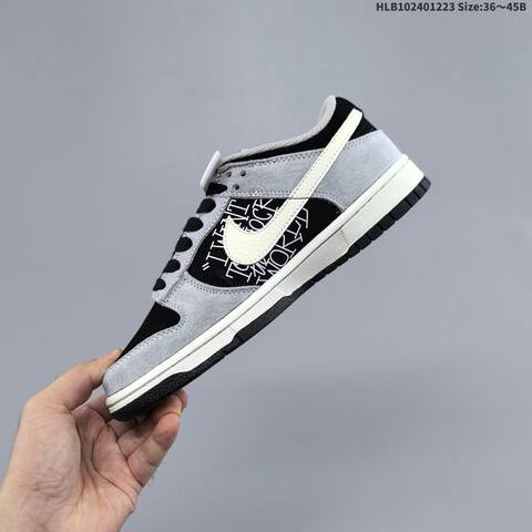Nike SB Dunk Low Black Grey White EU 36-45 Skate Shoe - Unisex (BS-62503)