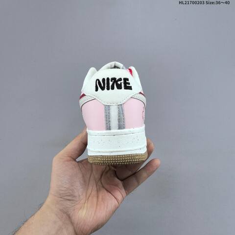 Nike Air Force 1 07 Pink White Red Brown EU 36-40 Sneaker - Unisex (BS-61552)