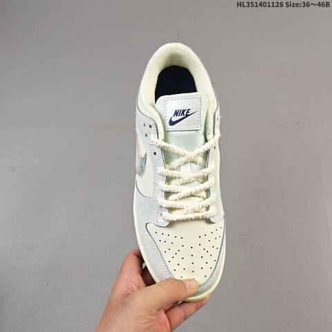 Nike SB Dunk Low Pro Cream Iridescent Navy White EU 36-46 Skate Shoe - Unisex (BS-62980)