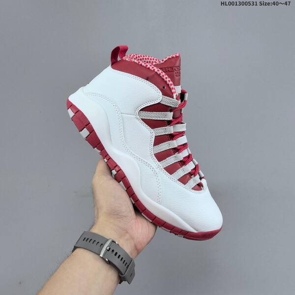 Jordan Air Jordan 10 Retro White/Red Steel 40~47 basketball
