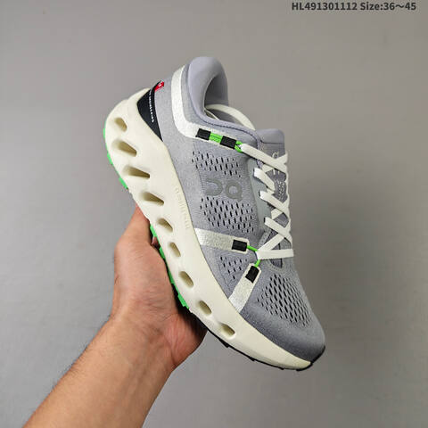 On Cloudsurfer 2 Grey White Neon Green EU 36-45 Running Shoe Running Sneakers - Unisex (BS-69823)