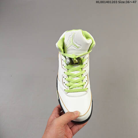 Air Jordan 5 Retro Luminous Green And Sail AIR JORDAN 5 Aj5 Lifestyle (BS-67559)