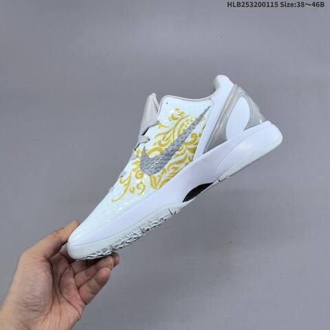 Nike Zoom Kobe 6 White Gold Red Grey EU 38-46 Basketball Shoe - Unisex (BS-61966)
