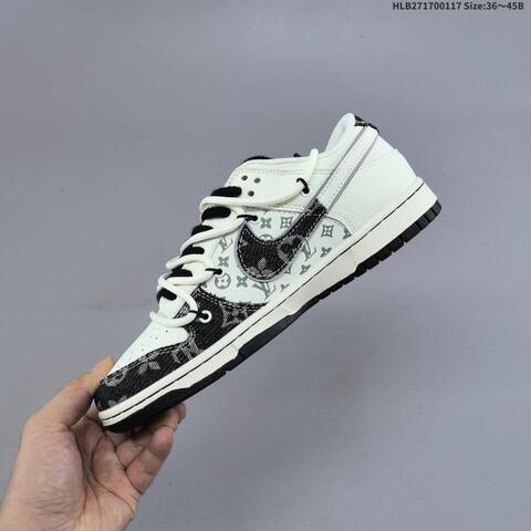 Nike Dunk SB Low Louis Vuitton Custom Off White Black Navy EU 36-45 Skate Shoe - Unisex (BS-61946)