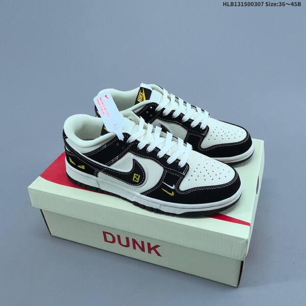 Nike SB Dunk Low Off White Black Yellow Brown Orange EU 36-45 skate shoe