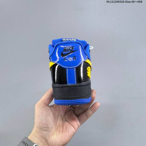 Nike Air Force 1 07 Black Blue Yellow EU 36-45 Sneaker - Unisex (BS-61125)