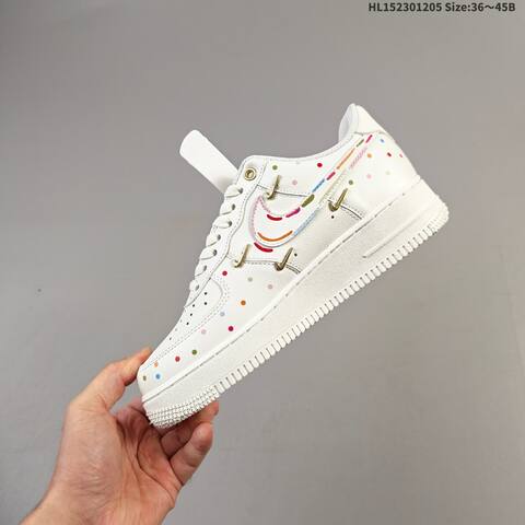 Nike Air Force 1 07 ZH0316-151 Off White Gold Multicolor EU 36-45 Sneaker - Unisex (BS-62810)