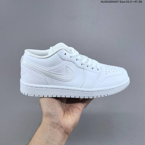 Air Jordan 1 Low Triple White AIR JORDAN 1 Aj1 Lifestyle (BS-66602)