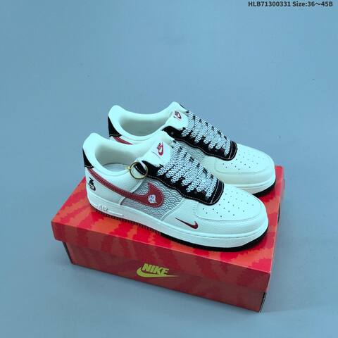 Nike Air Force 1 07 LV8 DQ6628 Sail Red Gold Black EU 36-45 Sneaker - Unisex (BS-61017)