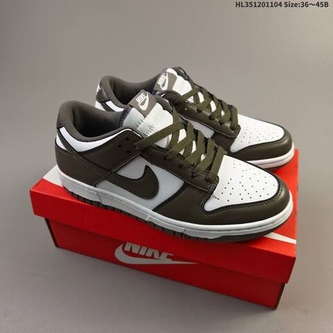Nike Dunk Low White Olive Brown EU 36-45 Skate Shoe - Unisex (BS-63889)