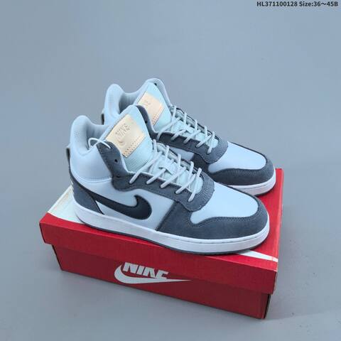 Nike Court Borough Mid White Grey Blue EU 36-45 Sneaker - Unisex (BS-61695)