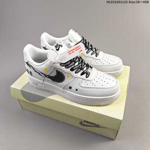 Nike Air Force 1 07 LV8 JP8028 072 White Black EU 36 45 Sneaker EU 36-45 - Unisex (BS-63113)
