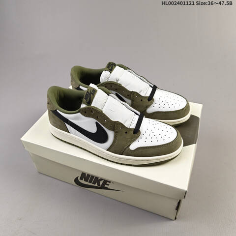 Air Jordan 1 Low OG Medium Olive AIR JORDAN 1 Aj1 Lifestyle (BS-67741)