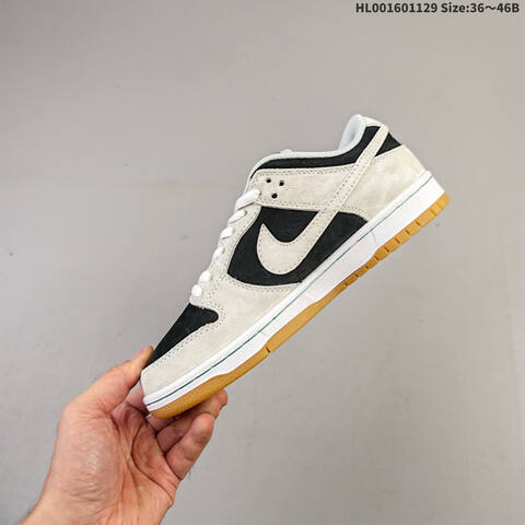 Nike SB Dunk Low Pro White Black Grey Green EU 36-46 Skate Shoe - Unisex (BS-62952)