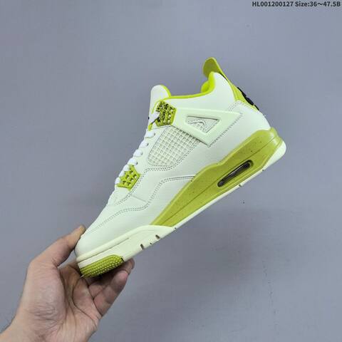 J Balvin x Air Jordan 4 Retro Lemonade AIR JORDAN 4 Aj4 4 J Balv Lifestyle (BS-66802)