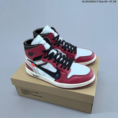 OFF-WHITE x Air Jordan 1 Retro High OG The The Chicago AIR JORDAN 1 Aj1 Lifestyle (BS-66518)