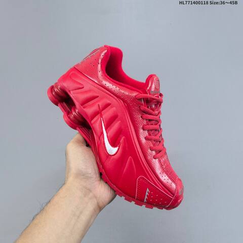 Nike Shox R4 IQ0608-687 Red White EU 36-45 Running Shoe - Unisex (BS-61919)