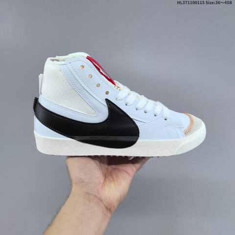 Nike Blazer Mid 77 Jumbo White Black Yellow EU 36-45 Skate Shoe - Unisex (BS-61982)