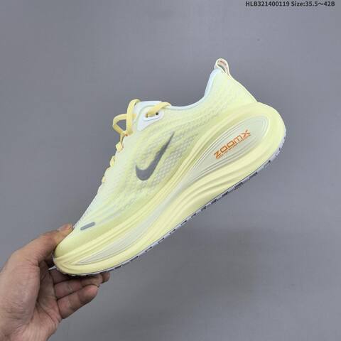 Nike Vomero Plus ReactX Air Zoom Pale Yellow White Grey Orange EU 35 5-42 Running Shoe - Unisex (BS-61899)