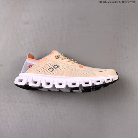 On Cloud 6 Coast Beige Orange White EU 36-45 Running Shoe Running Sneakers - Unisex (BS-69739)