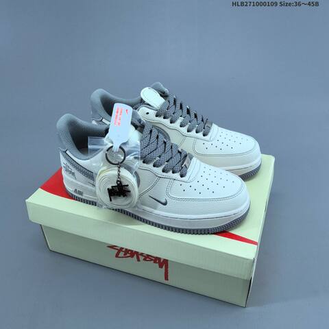 Nike Air Force 1 07 White Navy Grey EU 36 45 Sneaker EU 36-45 - Unisex (BS-62116)