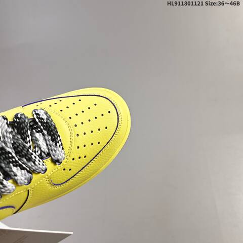 Nike Air Force 1 07 Low Kobe Yellow Purple Black White EU 36-46 Sneaker - Unisex (BS-63353)