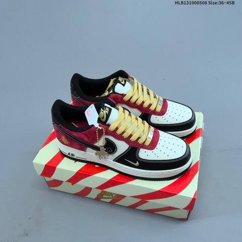 Nike Air Force 1 07 LV8 Beige Black Red White EU 36-45 Sneaker - Unisex (BS-60461)