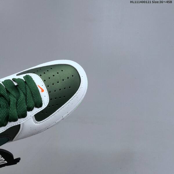 Nike Air Force 1 07 white dark green bright green orange black EU 36-45 sneaker
