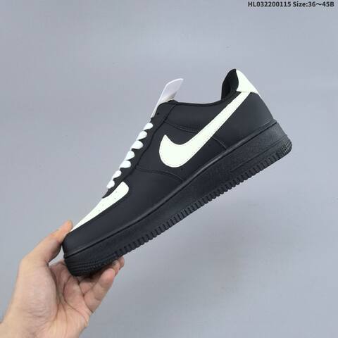Nike Air Force 1 07 LV8 Black White Iridescent Silver EU 36-45 Sneaker - Unisex (BS-61981)