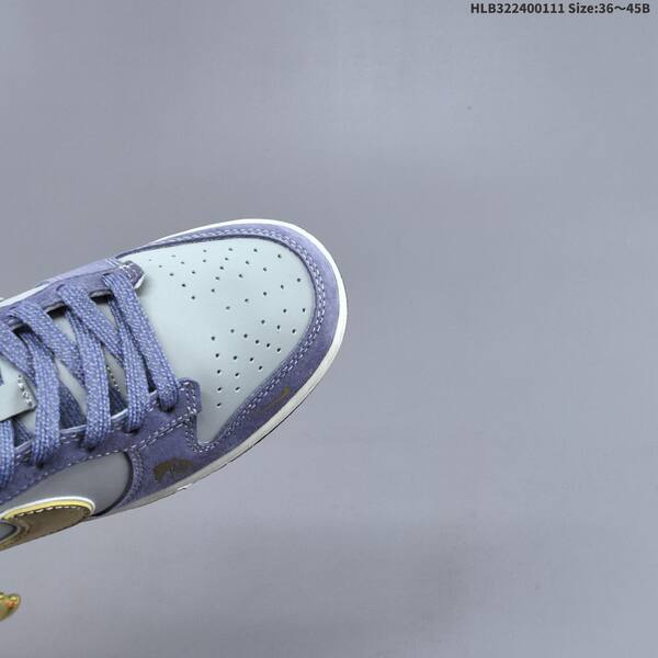Nike Dunk Low Retro DIY light grey purple gold white EU 36-45 skate shoe