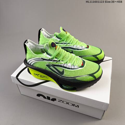 Nike Air Zoom Alphafly Next 3 Neon Green Black White Volt EU 36-45 Running Shoe - Unisex (BS-63196)