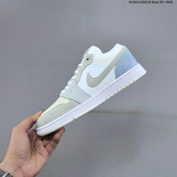 Jordan Air Jordan 1 Low white/light blue/navy/gray 36~46B lifestyle
