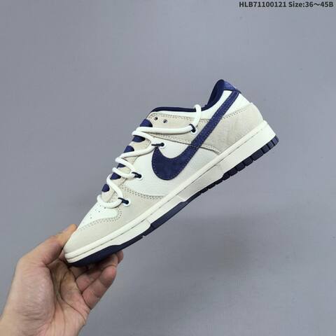 Nike SB Dunk Low White Navy Blue EU 36-45 Skate Shoe - Unisex (BS-61858)
