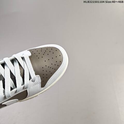 Nike Dunk Low Light Grey Dark Brown White EU 40-46 Skate Shoe - Men's (BS-63884)