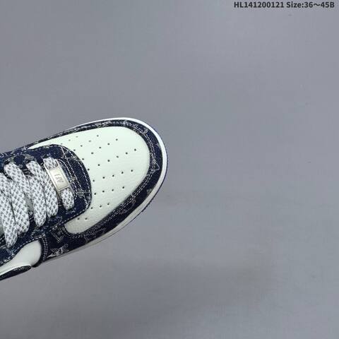 Nike Air Force 1 07 Low White Navy Blue Orange EU 36-45 Sneaker - Unisex (BS-61852)