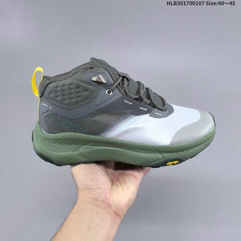 HOKA ONE ONE Transport Hike GTX Light Green Dark Green White Black EU 40-45 Trail Shoe Trail Running Sneakers - Men's (BS-69410)